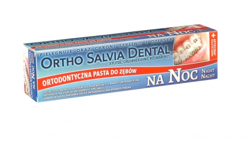 Зубна паста для людей носять брекети ОРТО САВЬВІЯ ДЕНТАЛ НІЧ Ortho Salvia Dental® FLUOR (НІЧ) 75ml Купить Зубная паста для людей носящих брекеты в Украине