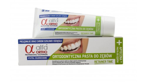 Зубна паста для ретейнера з вітаміном Е, Альфа Орто (ALFA ORTHO Retainer Time) 75ml. Для брекет системи. Ортодонтична паста. Зубная паста для ретейнера с витамином Е, Альфа Орто (ALFA ORTHO Retainer Time) 75ml. Для брекет системы. Ортодонтическая паста